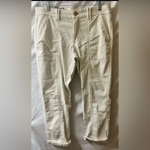 NWT White House Black Market WHBM Straight Crop Pant Cream/off-white 10 Short